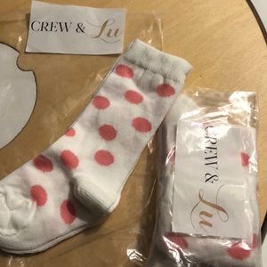 Small shop Crew & Lu polka dot knee high socks